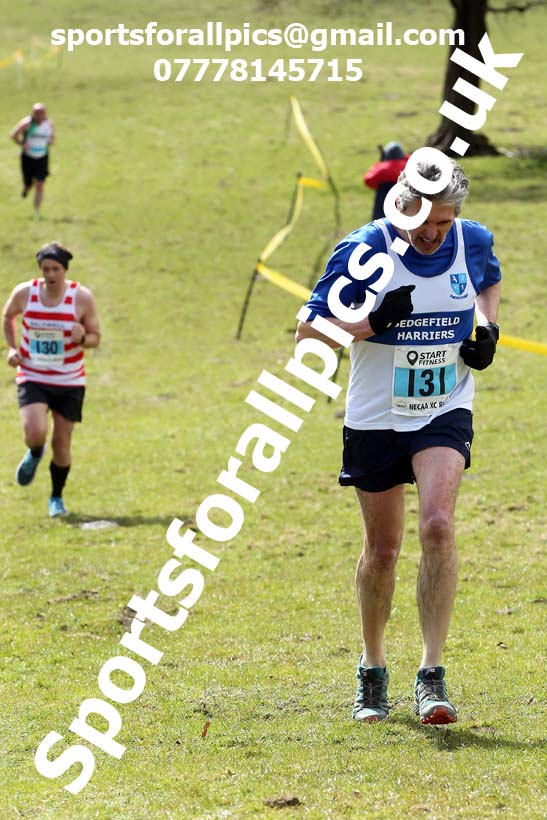 Masters men 2021 NECAA Cross Country Relays, Thornley Farm, Peterlee, Saturday, April 10th. Photo: David T. Hewitson/Sports for All Pics